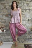 Nonni Gingham Bandeau Cami Indian Pink
